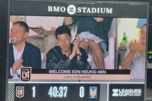  新援孙兴慜现场见证赢球，联盟杯第三轮洛杉矶FC2-1取胜
